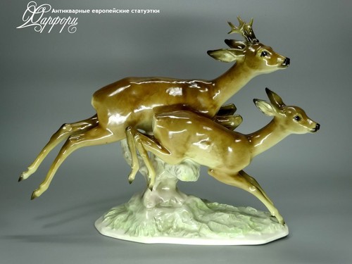 Купить фарфоровые статуэтки Hutschenreuther, Бегущие косули, Германия